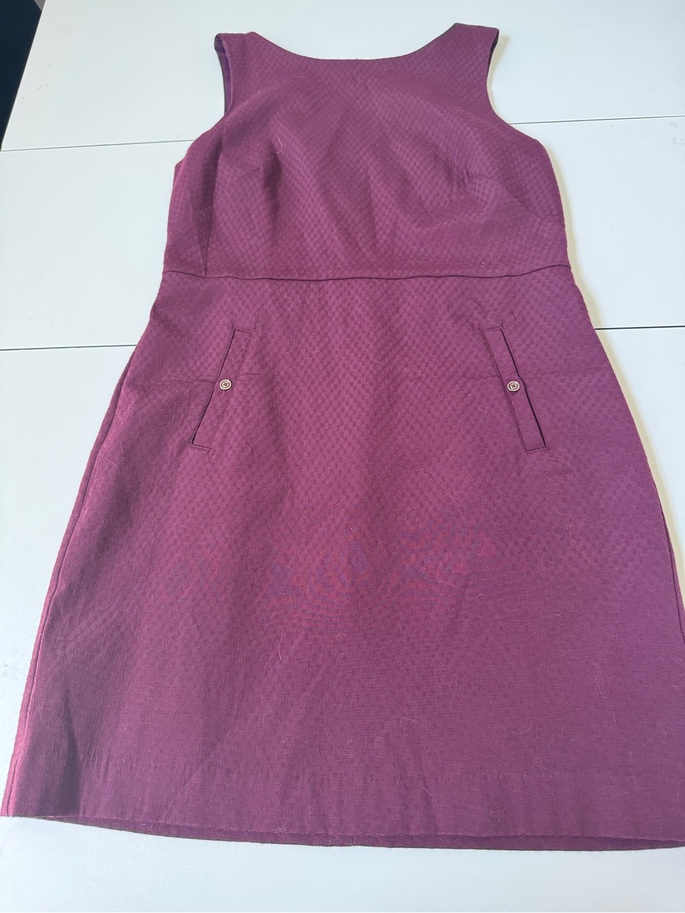 Banana Republic Plum Textured Sleeveless Shift Dress